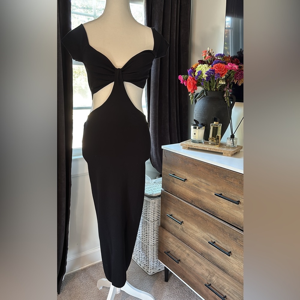 Fashion Nova Black Cut-Out Dress